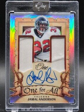 Panini One- Jamal Anderson Dual White Jersey Autograph Card(61/99)